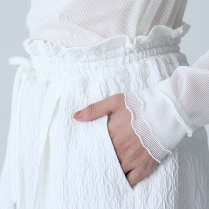 C-BL-83 Robin flower blouse WHITE