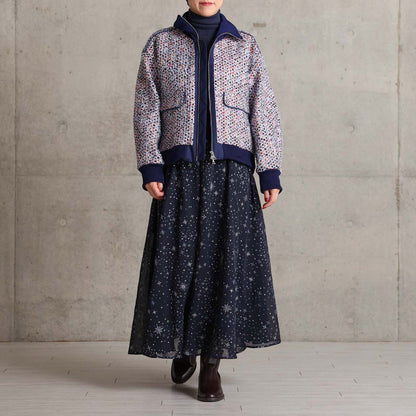 2026AW【10月中旬お届け予定】 F-SK-14「Nocturne Veil」Long skirt【全2色】
