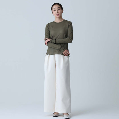 C-BL-83 Robin flower blouse WHITE