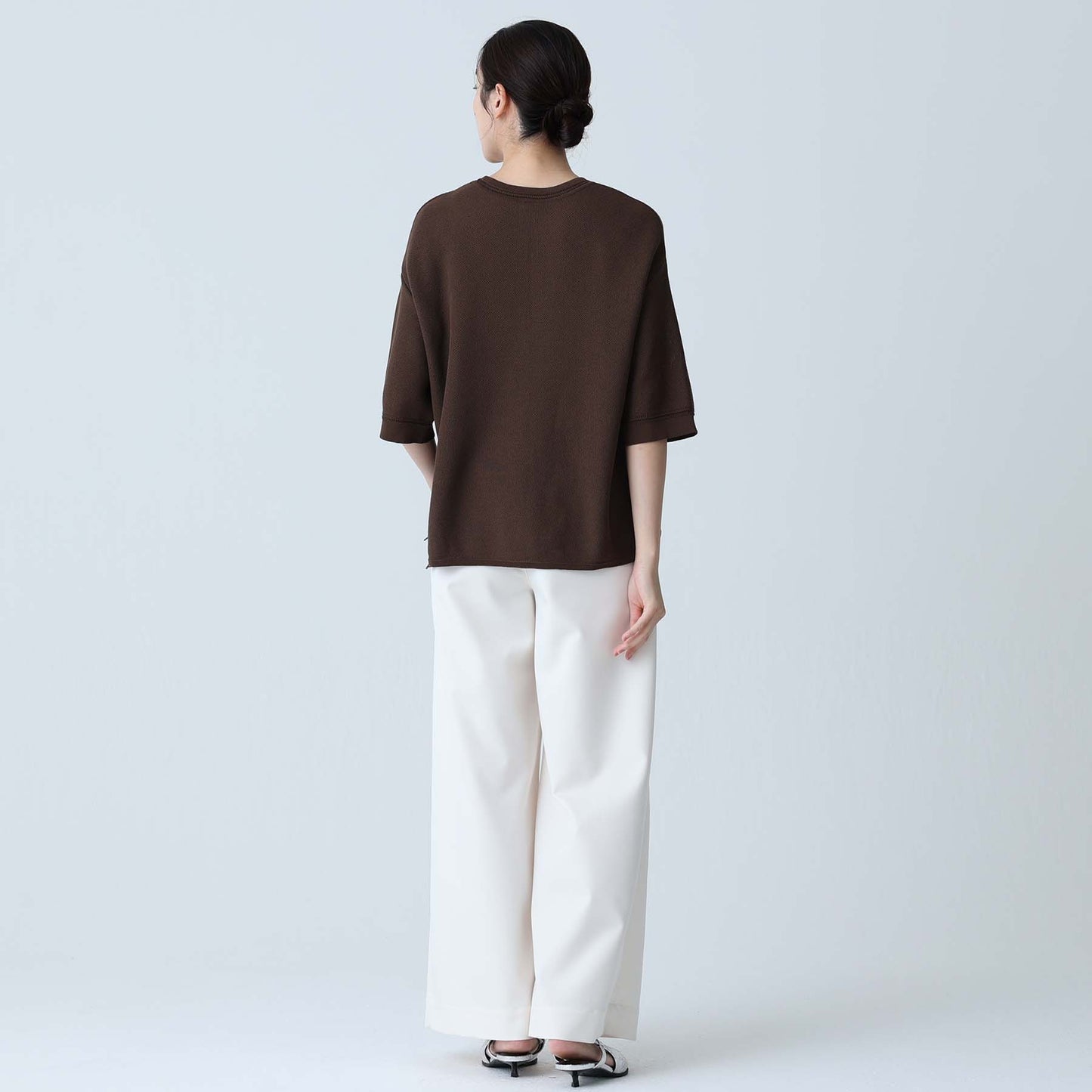 C-BL-83 Robin flower blouse WHITE