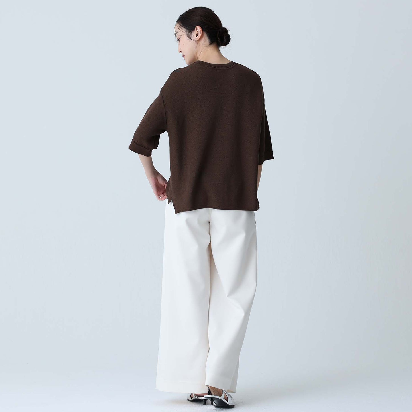 C-BL-83 Robin flower blouse WHITE