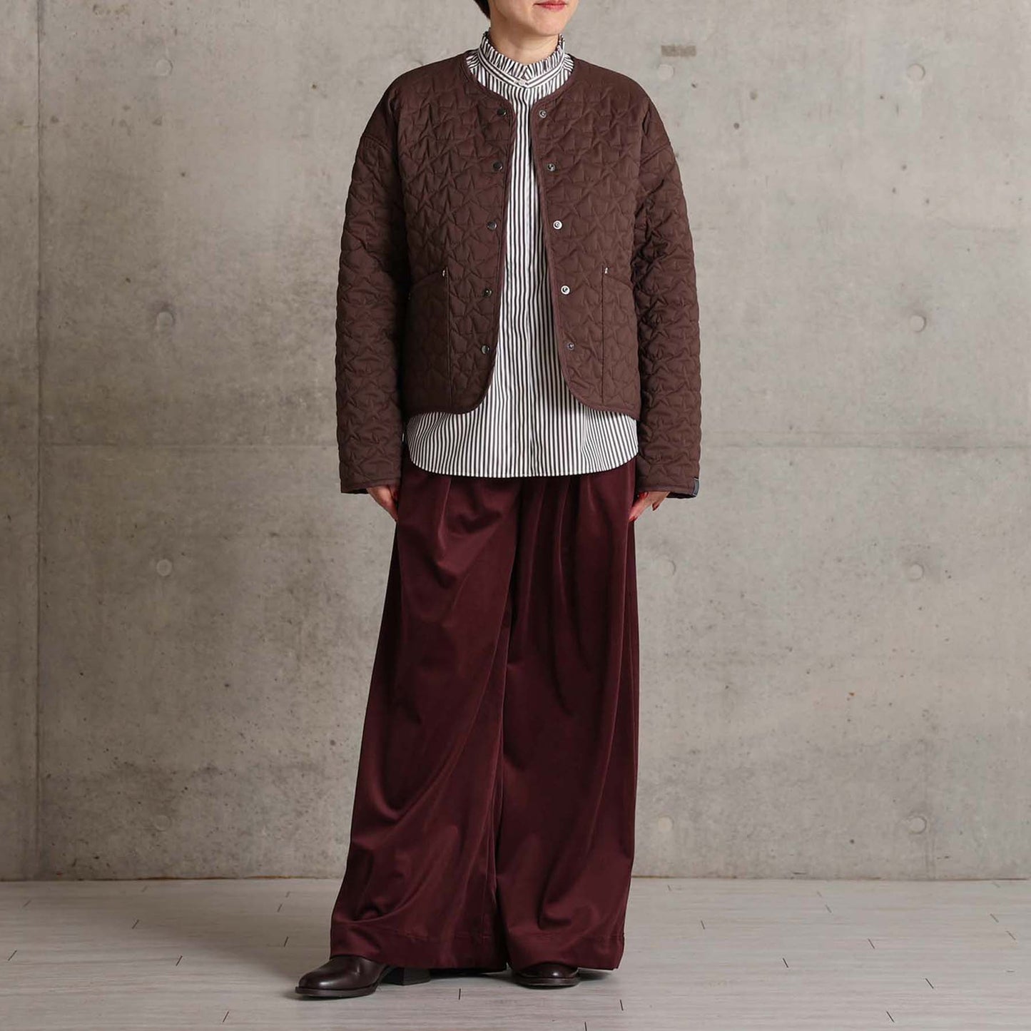 2026AW【11月中旬お届け予定】 F-PT-14「Velvet twill」Tuck wide pants【全4色】