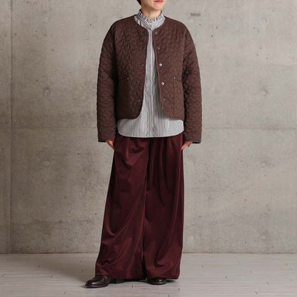 2026AW【11月中旬お届け予定】 F-PT-14「Velvet twill」Tuck wide pants【全4色】