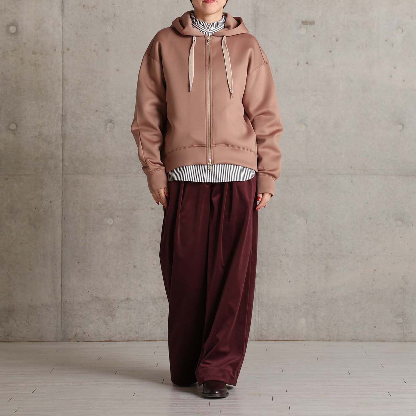 2026AW【11月中旬お届け予定】 F-PT-14「Velvet twill」Tuck wide pants【全4色】