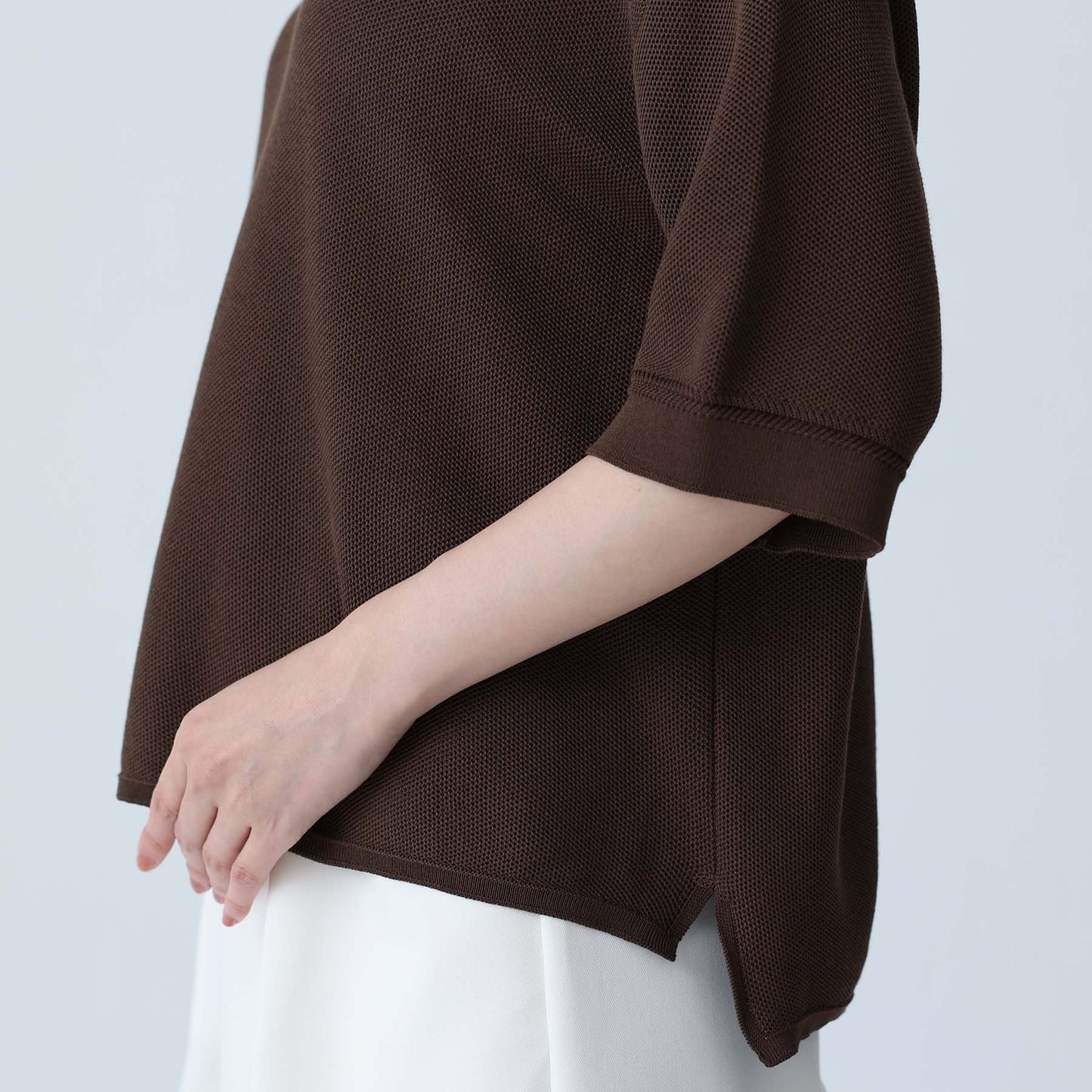 C-BL-83 Robin flower blouse WHITE