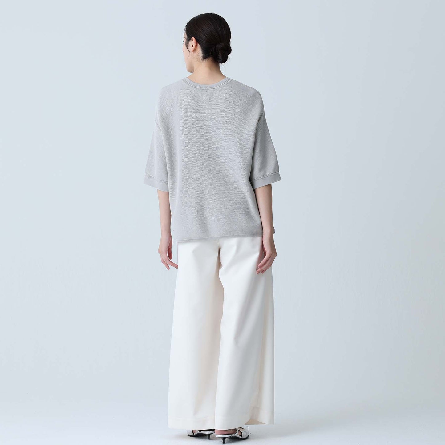 C-BL-83 Robin flower blouse WHITE