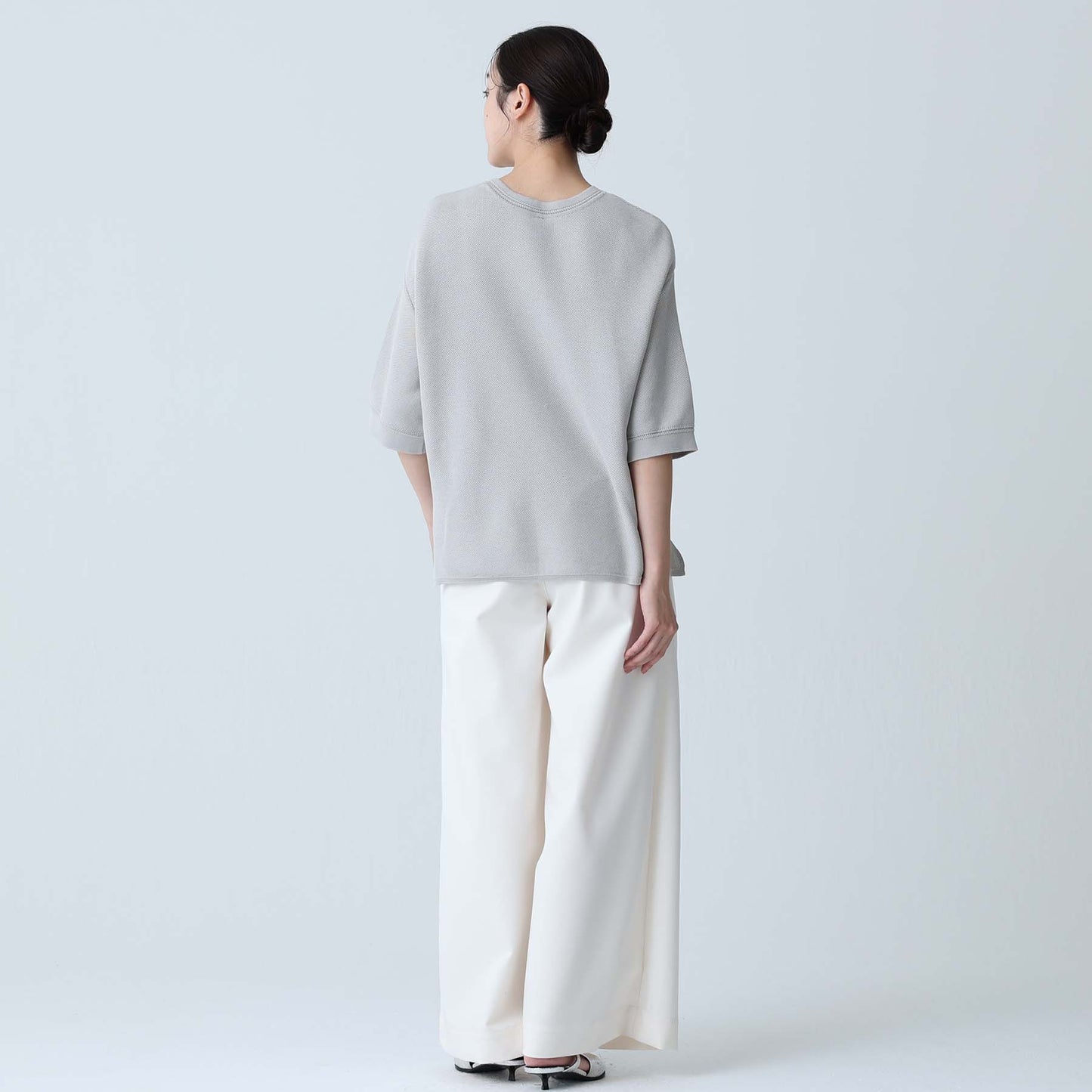 C-BL-83 Robin flower blouse WHITE