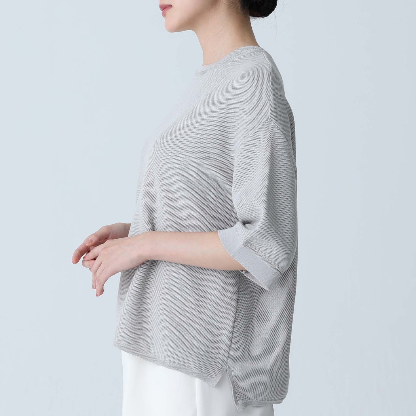 C-BL-83 Robin flower blouse WHITE