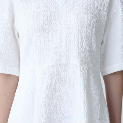 C-BL-83 Robin flower blouse WHITE