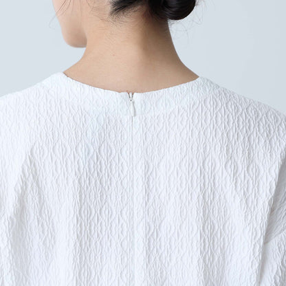 C-BL-83 Robin flower blouse WHITE