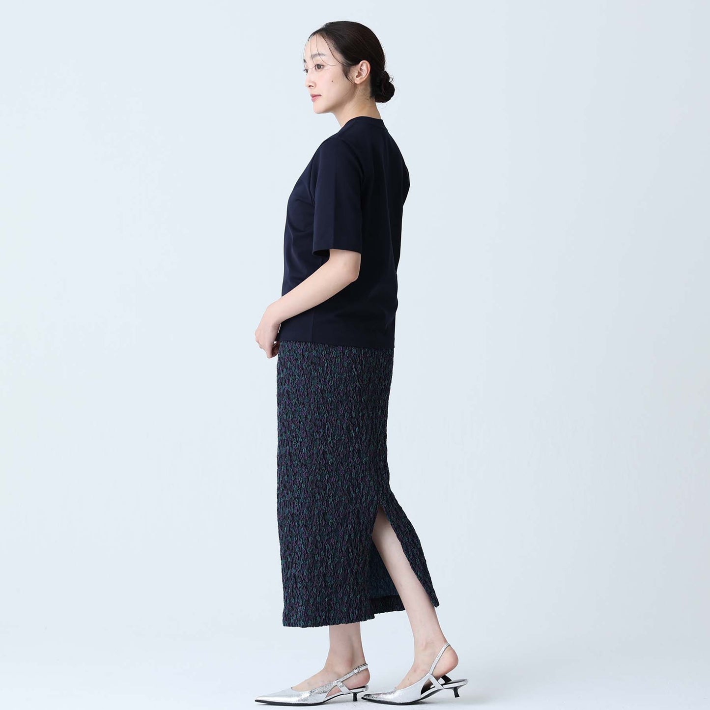 C-BL-83 Robin flower blouse WHITE