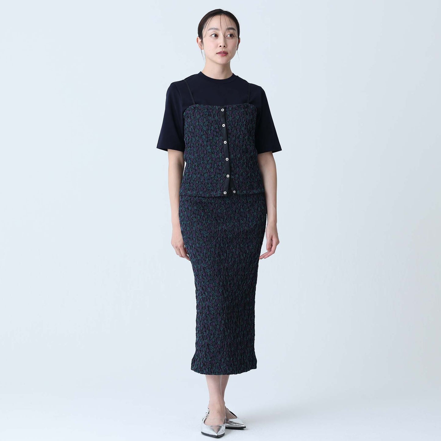 C-BL-83 知更鸟花衬衫 白色