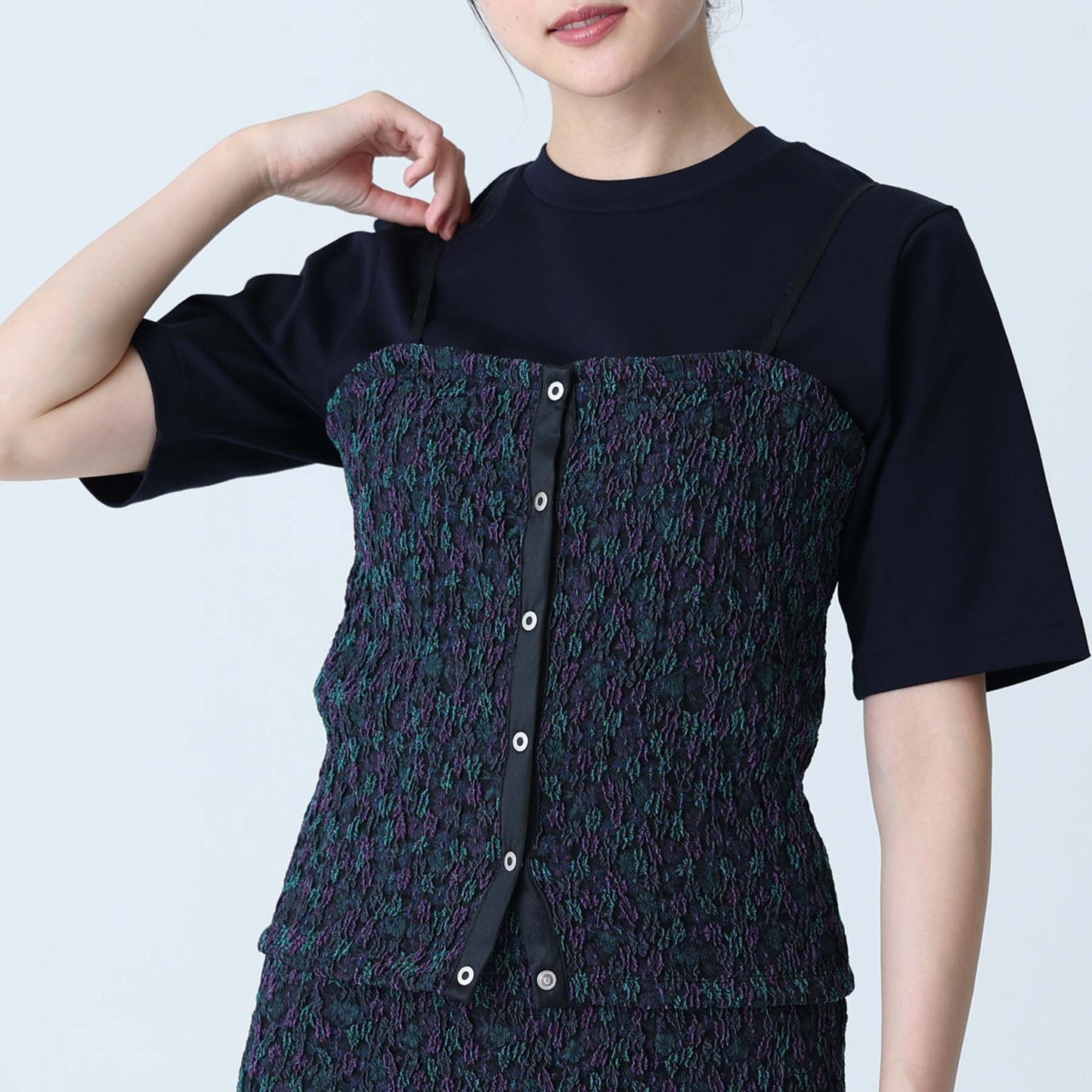 F-BL-04「Fortuna」Bustier BLACK MULTI