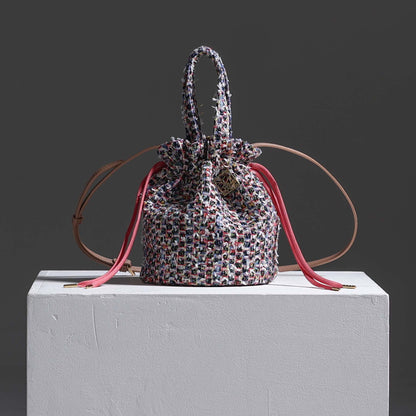 9月上旬～中旬お届け予定F-BG-51「Wreath tweed」Lien bucket 【全2色】