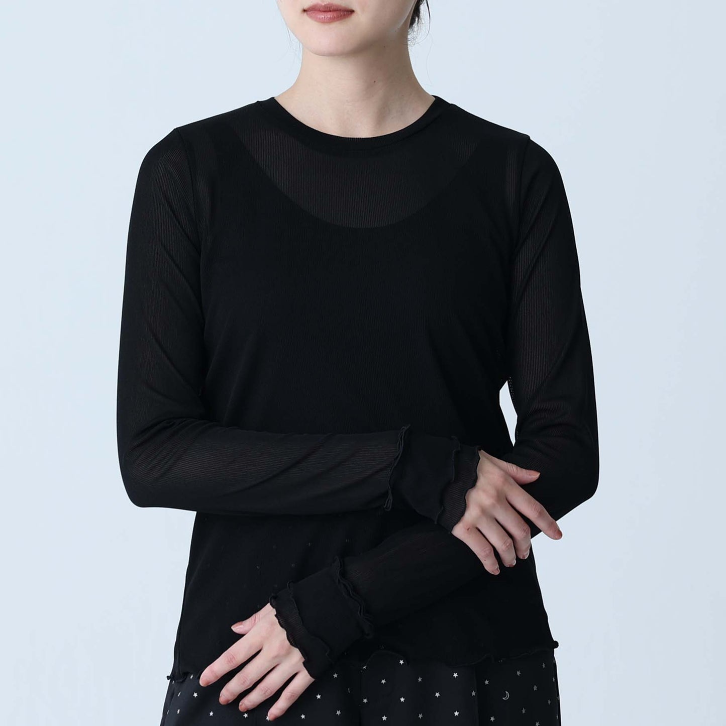 C-BL-83 Robin flower blouse WHITE