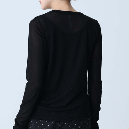 C-BL-83 Robin flower blouse WHITE