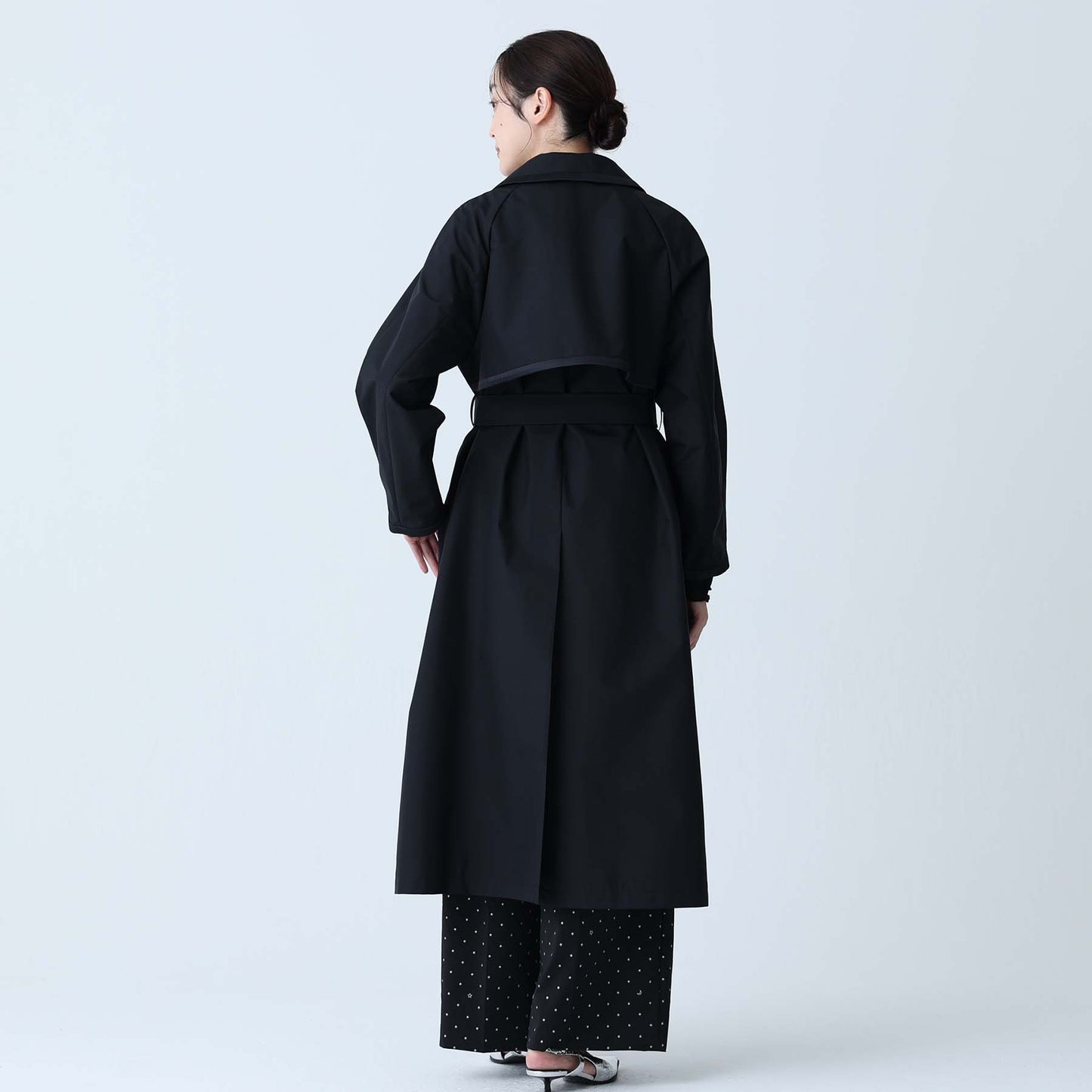 F-JK-10「Three layer」Long coat BLACK