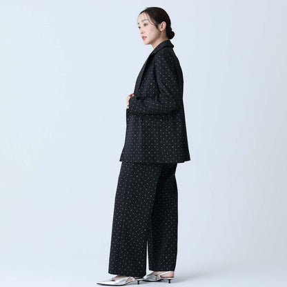 F-JK-09「Stella dot」Relax jacket BLACK×SILVER
