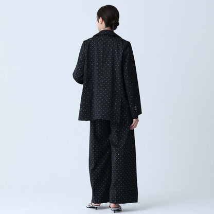 F-JK-09「Stella dot」Relax jacket BLACK×SILVER