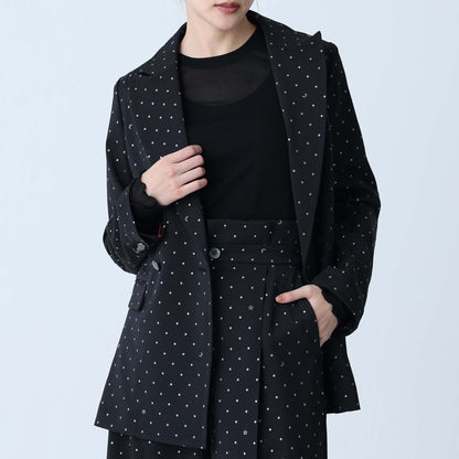 F-JK-09「Stella dot」Relax jacket BLACK×SILVER