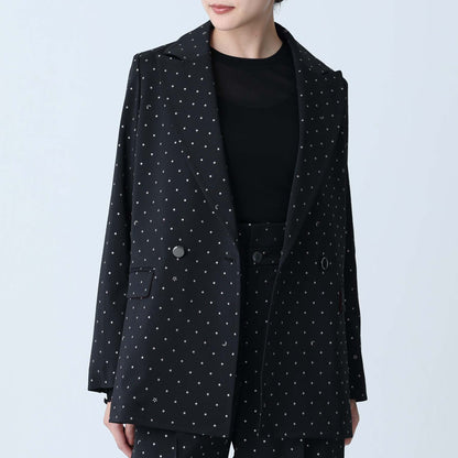 F-JK-09「Stella dot」Relax jacket BLACK×SILVER