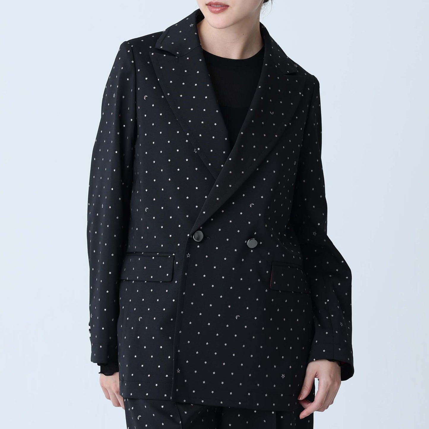 F-JK-09「Stella dot」Relax jacket BLACK×SILVER