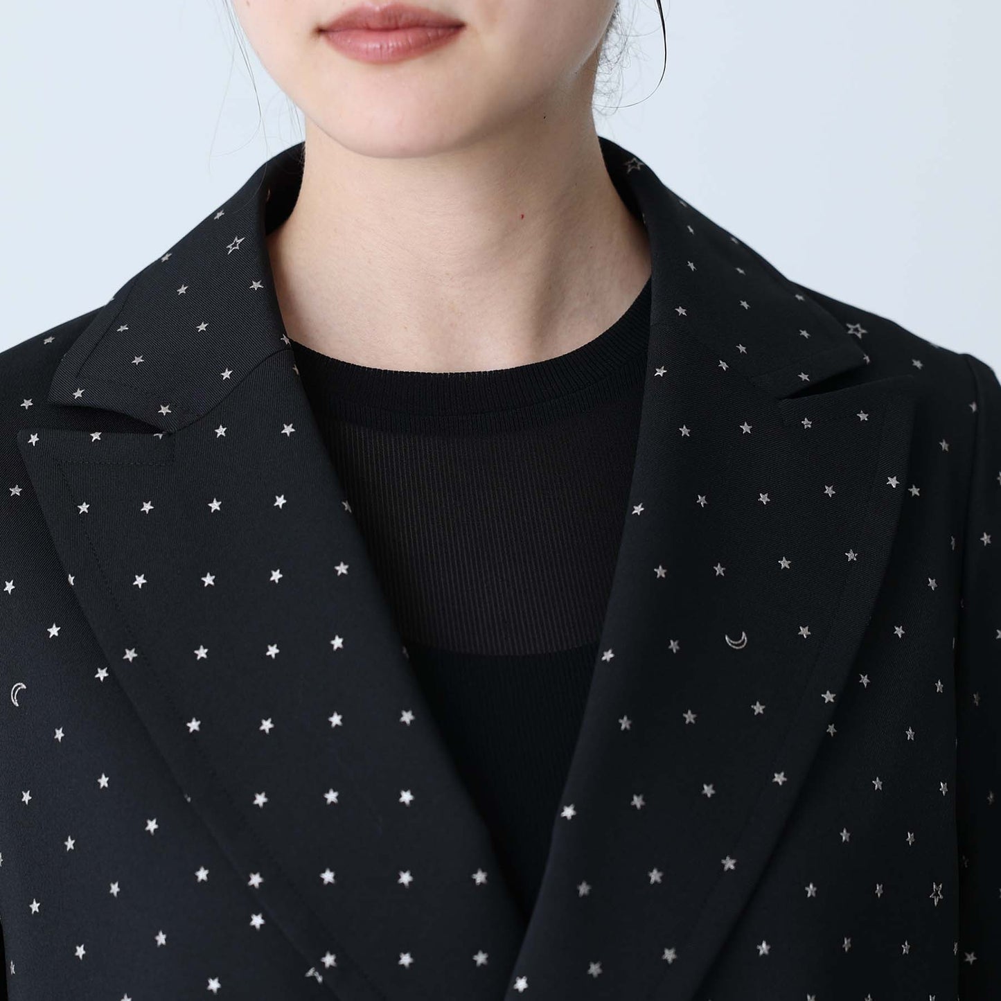 F-JK-09「Stella dot」Relax jacket BLACK×SILVER
