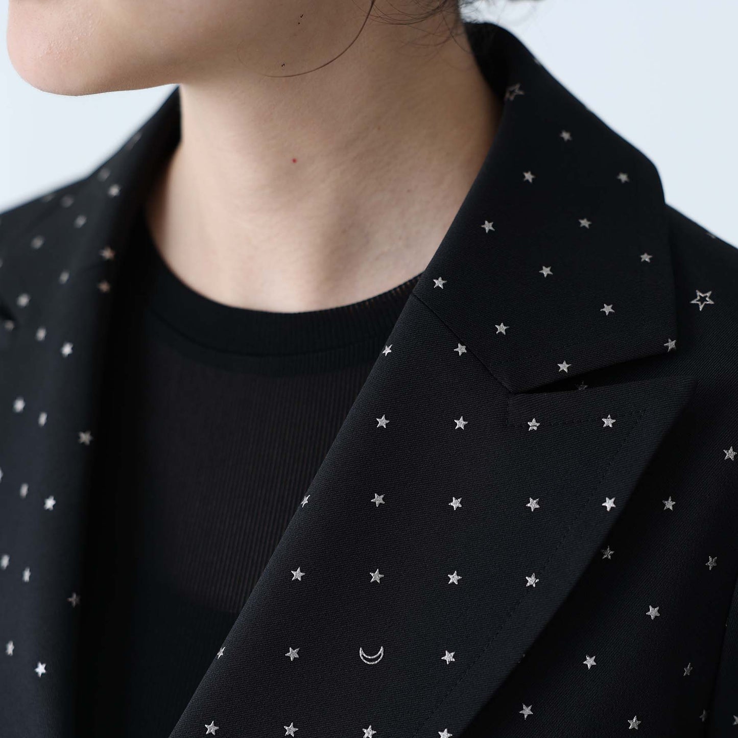 F-JK-09「Stella dot」Relax jacket BLACK×SILVER