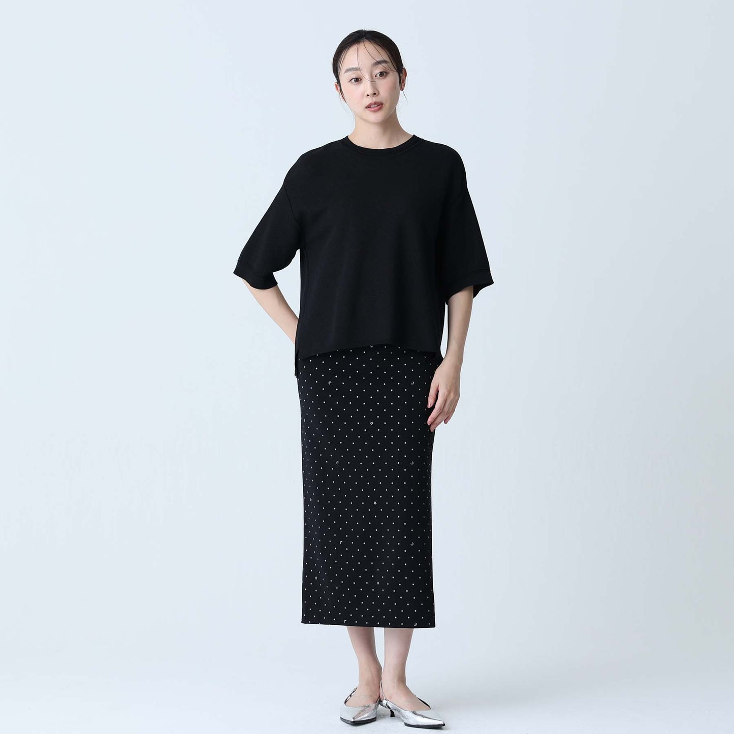 C-BL-83 Robin flower blouse WHITE