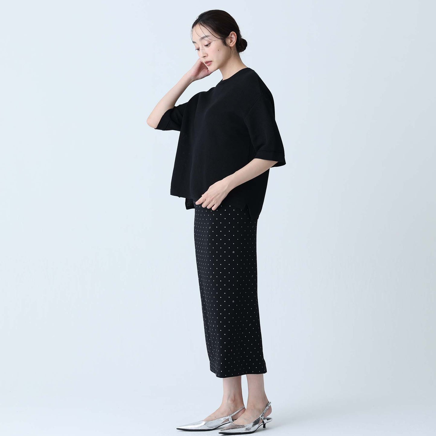 C-BL-83 Robin flower blouse WHITE