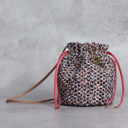 9月上旬～中旬お届け予定F-BG-51「Wreath tweed」Lien bucket 【全2色】