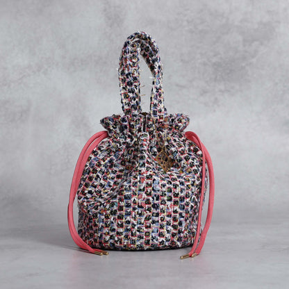 9月上旬～中旬お届け予定F-BG-51「Wreath tweed」Lien bucket 【全2色】