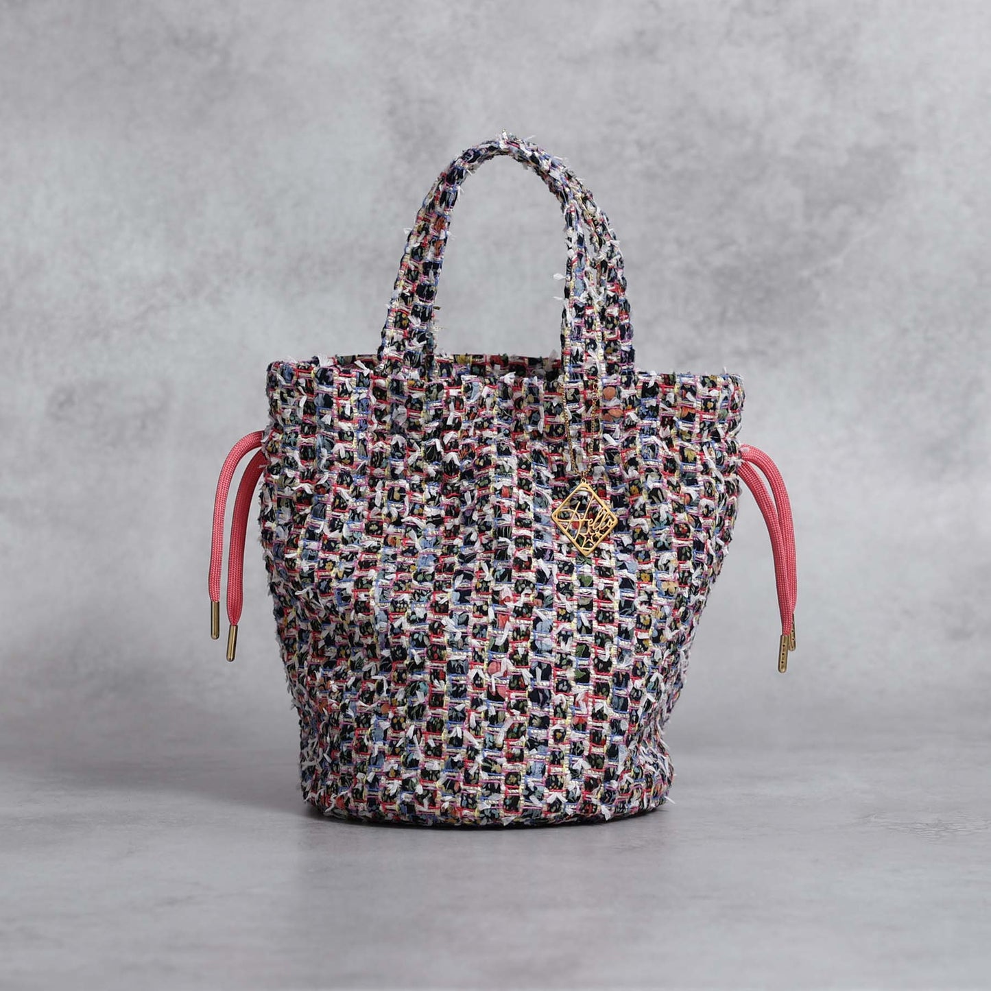 9月上旬～中旬お届け予定F-BG-51「Wreath tweed」Lien bucket 【全2色】