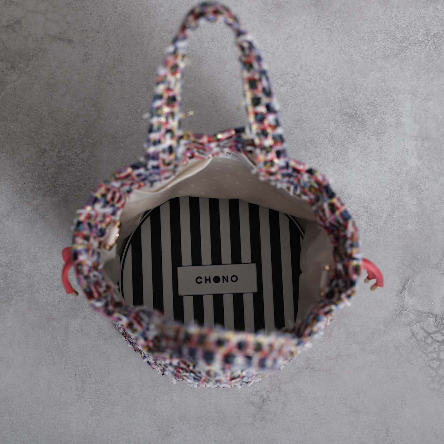 9月上旬～中旬お届け予定F-BG-51「Wreath tweed」Lien bucket 【全2色】