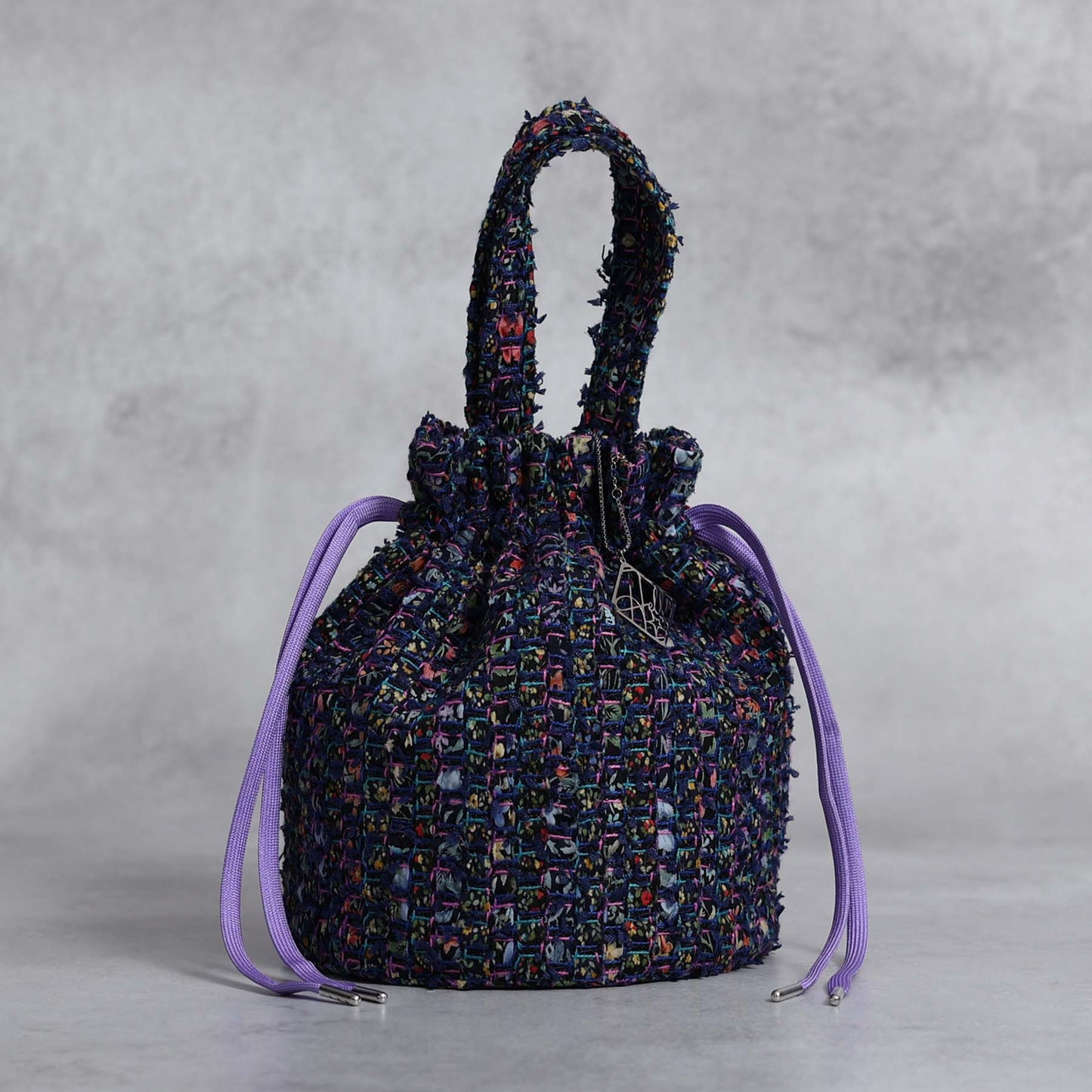 9月上旬～中旬お届け予定F-BG-51「Wreath tweed」Lien bucket 【全2色】