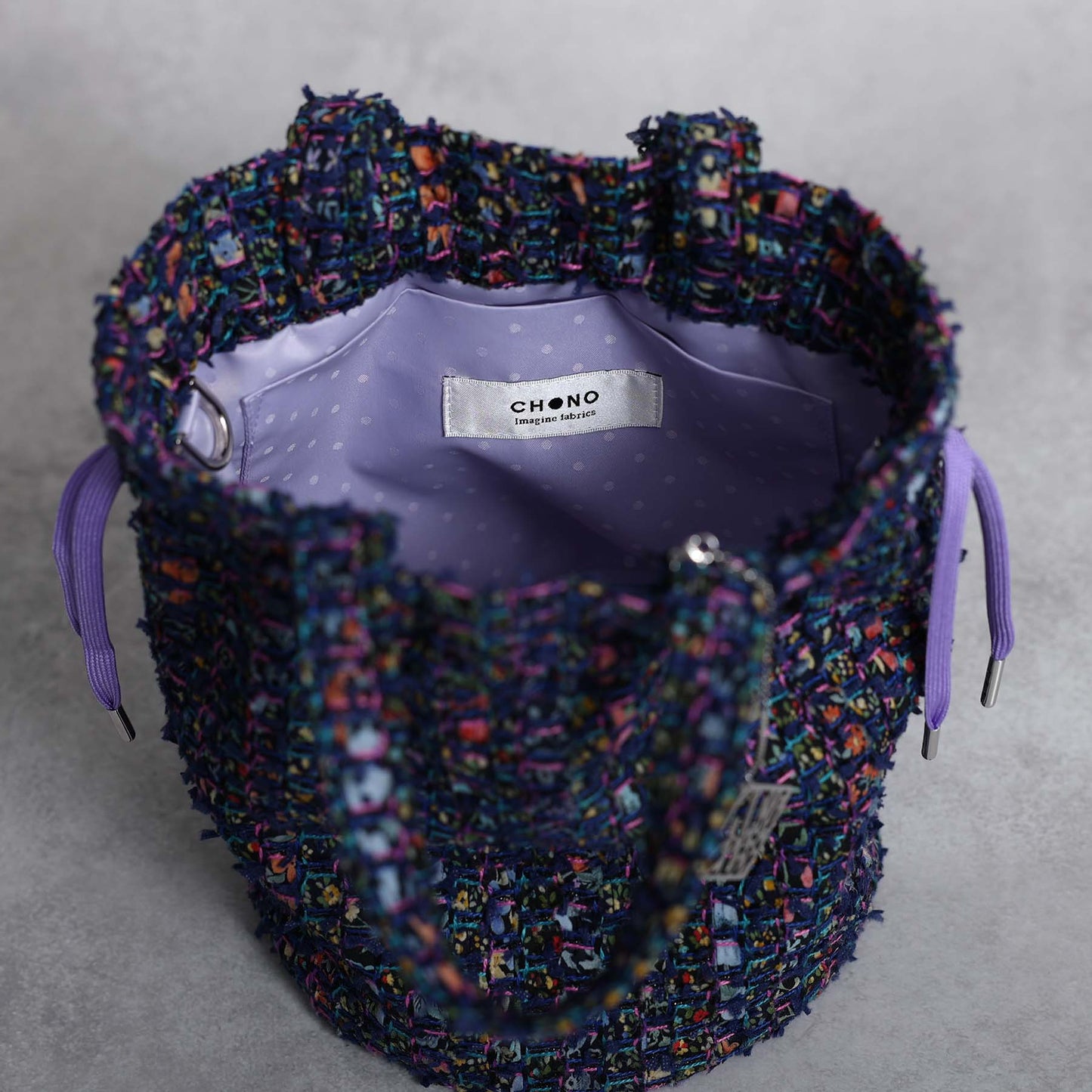 9月上旬～中旬お届け予定F-BG-51「Wreath tweed」Lien bucket 【全2色】