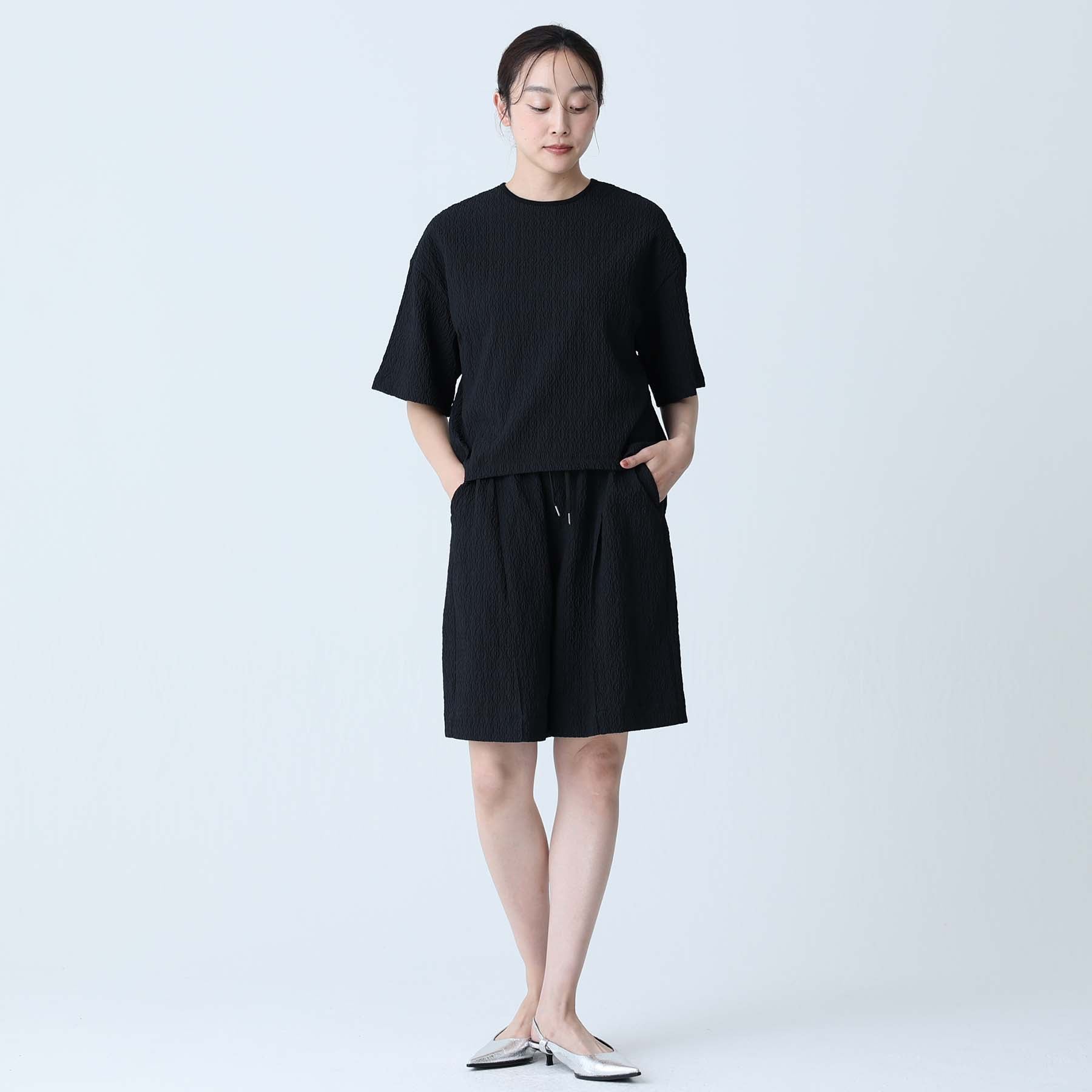F-BL-06「Jewel Tile」Tee blouse BLACK – FURUMAU