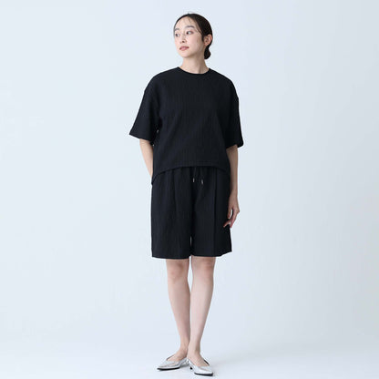 F-BL-06「Jewel Tile」Tee blouse BLACK