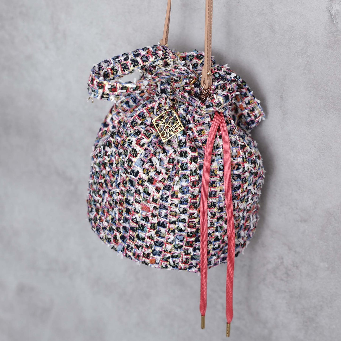 9月上旬～中旬お届け予定F-BG-51「Wreath tweed」Lien bucket 【全2色】