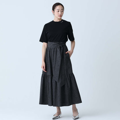 C-BL-83 Robin flower blouse WHITE