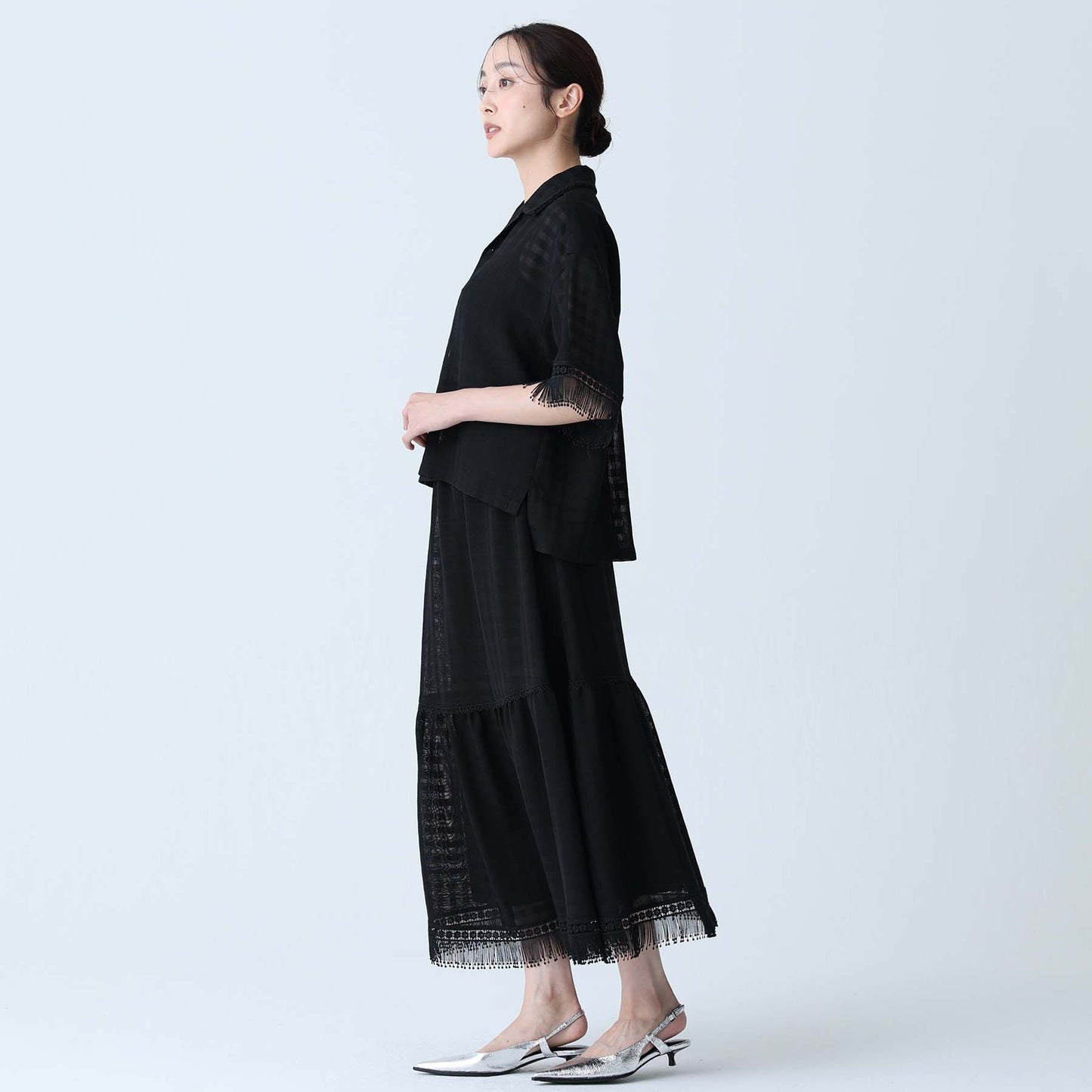 C-BL-83 Robin flower blouse WHITE