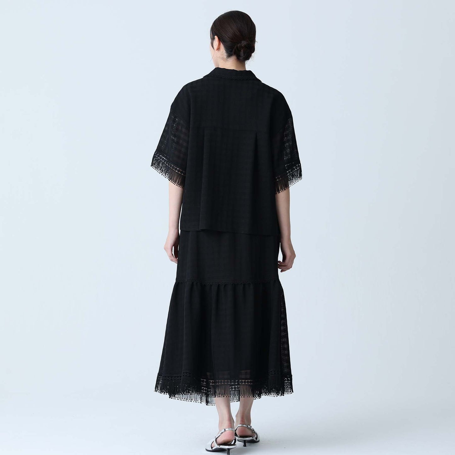 C-BL-83 Robin flower blouse WHITE