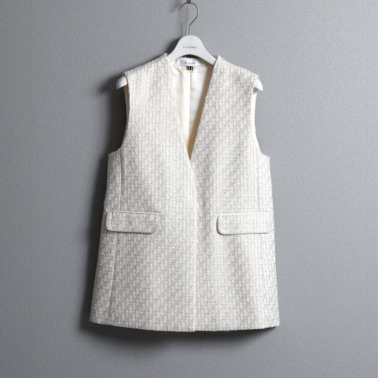 F-VT-01K 「Kintsugi tweed」Short gilet【全1色】