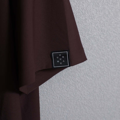 F-DR-04「Dry tricot knit」Straight dress【BROWN】