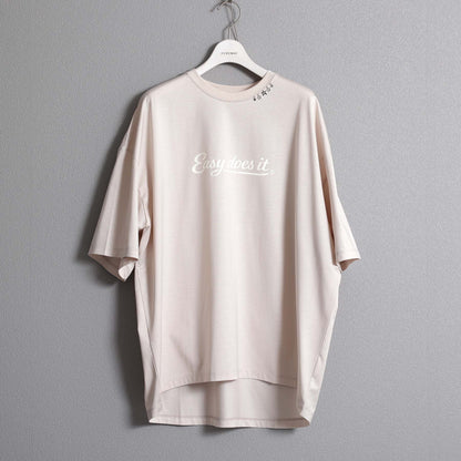 F-CS-10E「Snowmelt knit」Logo tee【BEIGE】