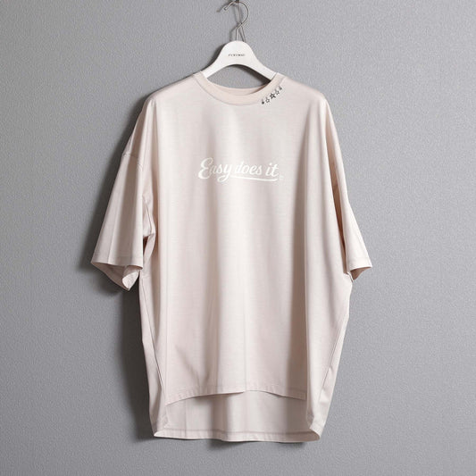F-CS-10E「Snowmelt knit」Logo tee【BEIGE】