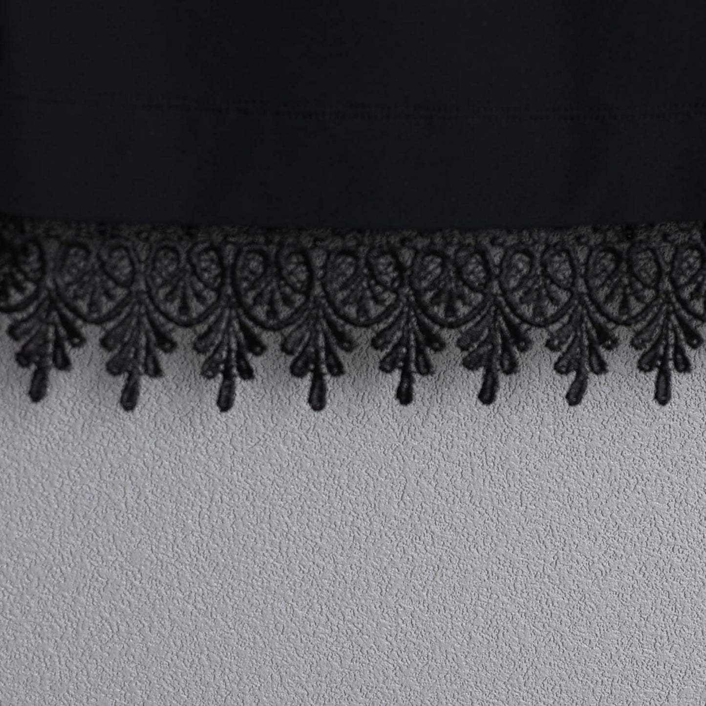 F-CS-09「Dry pique & Lace」Lace combination tops【BLACK×BLACK】