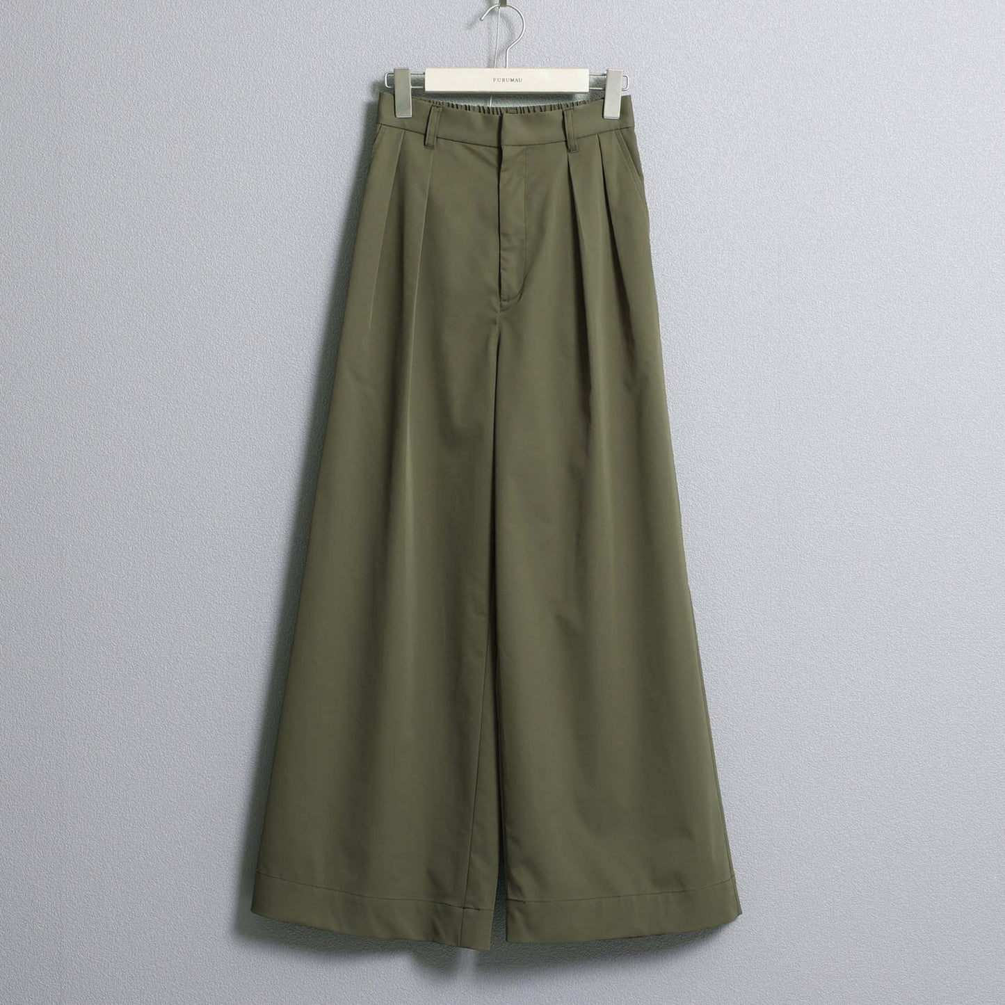 F-PT-08「Function chino」Tuck wide pants KAHKI
