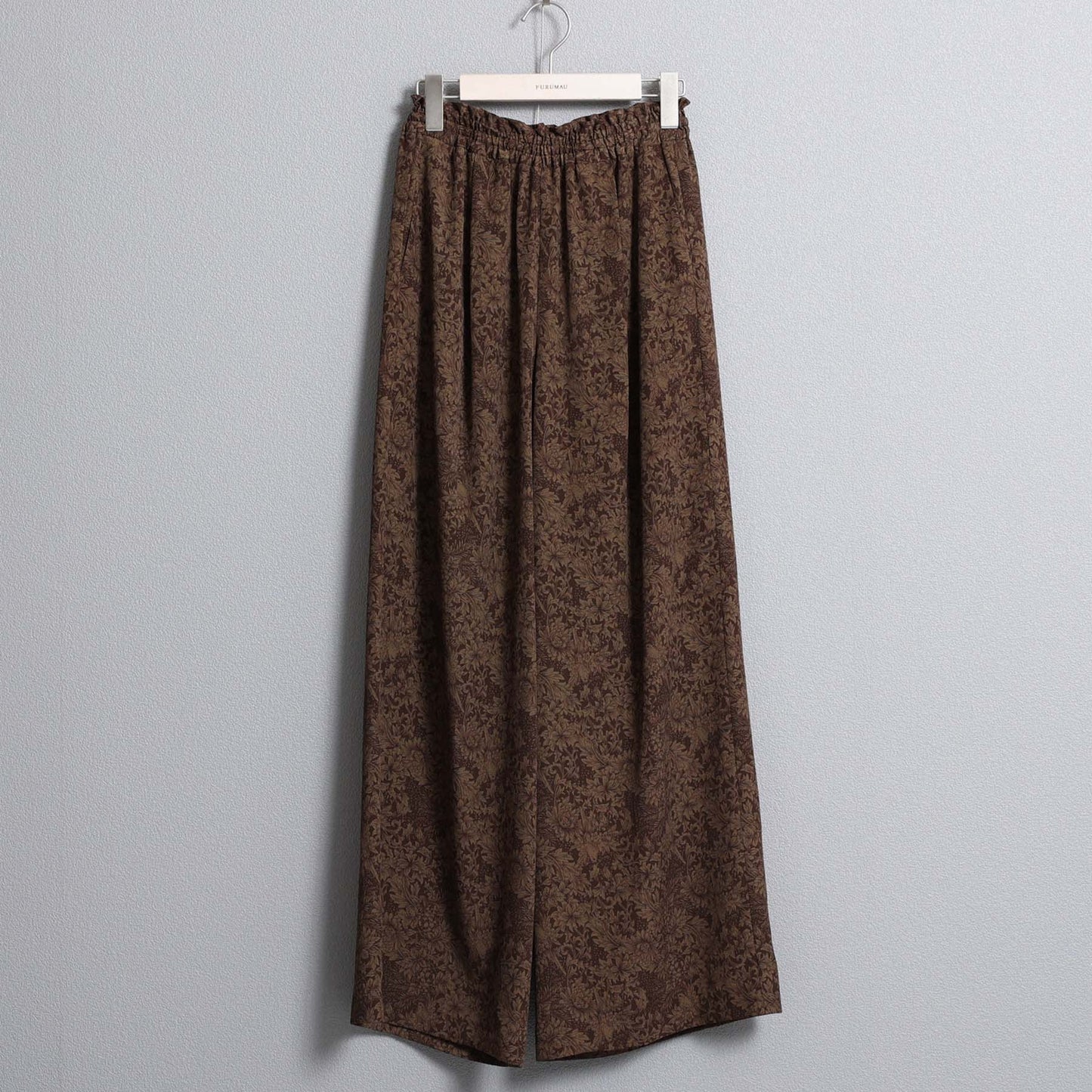 F-PT-09「Avinea」Easy wide pants BROWN