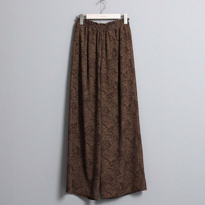 F-PT-09「Avinea」Easy wide pants BROWN